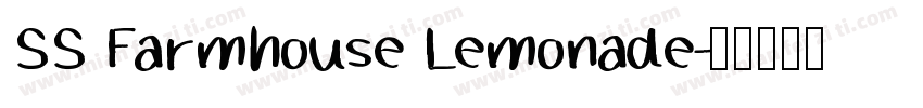 SS Farmhouse Lemonade字体转换